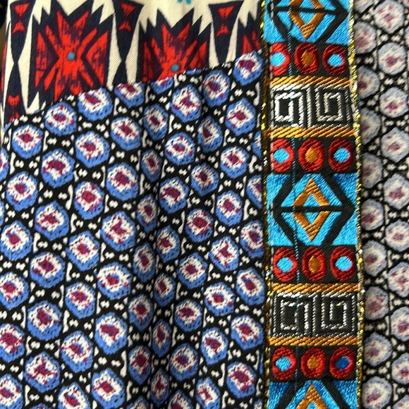 Umgee Mixed Print Tassel Detail Open Front Kimono Wrap M/L - Picture 2 of 10